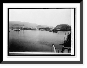Historic Framed Print, Brazil. Harbor at Santos from which [...] of copper are shipped,  17-7/8" x 21-7/8"