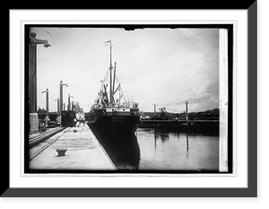 Historic Framed Print, Panama Canal. Gatun Lock,  17-7/8" x 21-7/8"