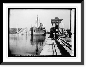 Historic Framed Print, Miraflores Lock, Panama Canal,  17-7/8" x 21-7/8"