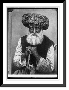 Historic Framed Print, Palestine, a Moslem [Muslim] chief. Sheek [i.e., Sheikh] of the Palestine desert,  17-7/8" x 21-7/8"