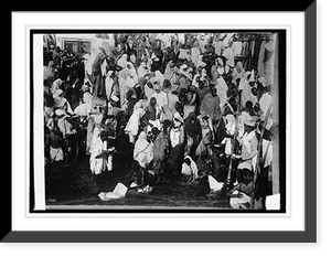 Historic Framed Print, India, a group of Pilgrims in New Years day,  17-7/8" x 21-7/8"