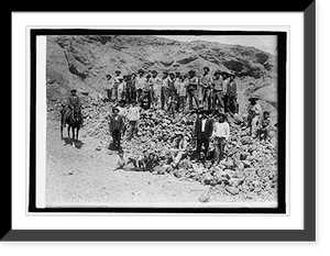 Historic Framed Print, Chile, workers in the [...] fields,  17-7/8" x 21-7/8"