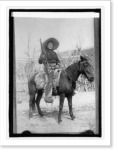 Vintage Military Print - A Mexican Peon soldier - Antique Wall Decor Print