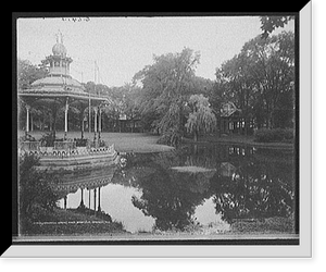 Historic Framed Print, Congress Spring Park, Saratoga Springs, N.Y.,  17-7/8" x 21-7/8"