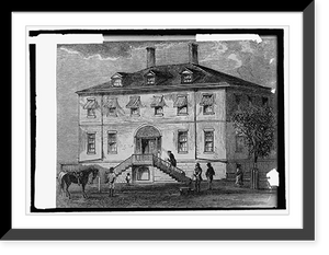 Historic Framed Print, Treasury Dept. in 1846,  17-7/8" x 21-7/8"