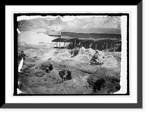 Historic Framed Print, Washing copper ore at the mines in Corrocoro, Bolivia,  17-7/8" x 21-7/8"