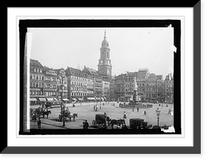 Historic Framed Print, Germany, Dresden. Old Market,  17-7/8" x 21-7/8"