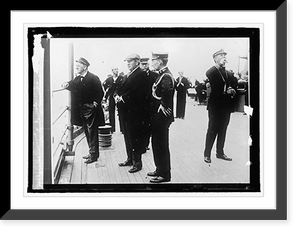 Historic Framed Print, Naval Review Secty. Daniels & Garrison of WA,  17-7/8" x 21-7/8"