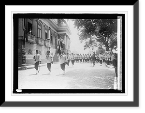 Historic Framed Print, Military College, Rio de Janiero, Brazil, review of cadets,  17-7/8" x 21-7/8"