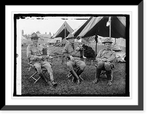 Historic Framed Print, Col. Gerrard, Capt. Etten, Jr., Capt. Smart,  17-7/8" x 21-7/8"