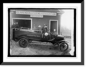 Historic Framed Print, Women Fire Dept., Clarendon, Va.,  17-7/8" x 21-7/8"