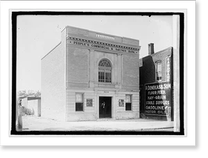 Vintage Americana Print - People's Com'l & Savings Bank