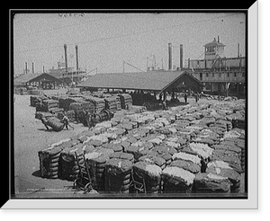 Historic Framed Print, The Cotton docks, Mobile, Ala.,  17-7/8" x 21-7/8"