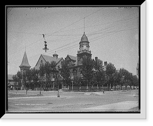 Historic Framed Print, County court house, Pensacola, Fla.,  17-7/8" x 21-7/8"