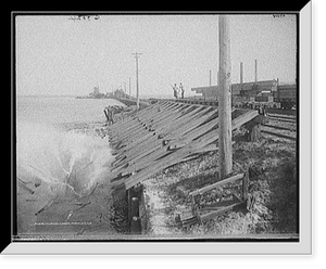 Historic Framed Print, Unloading lumber, Pensacola, Fla.,  17-7/8" x 21-7/8"