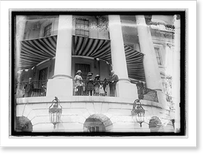Black & White Photo - Easter - Harding & Mrs. H., egg rolling, 1921