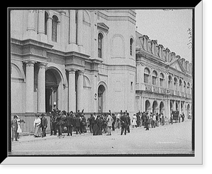 Historic Framed Print, Good Friday in front of the old St. Louis Cathedral, New Orleans, La.,  17-7/8" x 21-7/8"