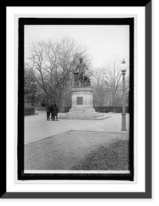 Historic Framed Print, Lincoln statue, Lincoln Pk.,  17-7/8" x 21-7/8"