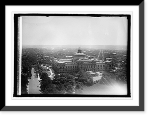 Historic Framed Print, Congressional Library from Cap. Dome,  17-7/8" x 21-7/8"