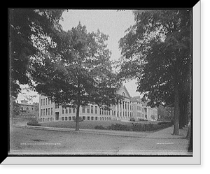 Historic Framed Print, Chestnut St. [Street] school, Springfield, Mass.,  17-7/8" x 21-7/8"