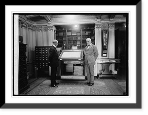 Historic Framed Print, Herbert Putnam & Guilliard Hunt, 9/30/21,  17-7/8" x 21-7/8"