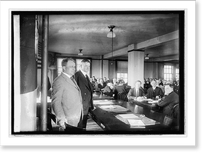 Antique Photo Print - Secty. Davis & Hoover unemployment, 1921