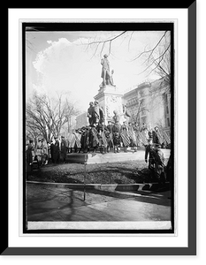 Historic Framed Print, Foch, ceremonies Lafayette statue, 11/22/21,  17-7/8" x 21-7/8"