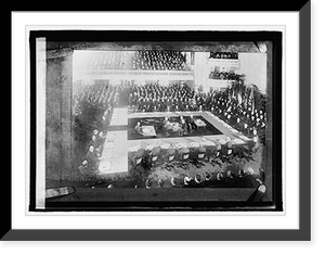 Historic Framed Print, Conference in session,  17-7/8" x 21-7/8"