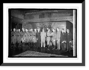 Historic Framed Print, Group at Italian Embassy, 12/20/21,  17-7/8" x 21-7/8"