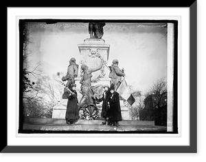 Historic Framed Print, Lafayette Statue, 1/7/22,  17-7/8" x 21-7/8"