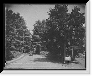 Historic Framed Print, Entrance driveway to the [Hotel] Aspinwall, Lenox, Mass.,  17-7/8" x 21-7/8"