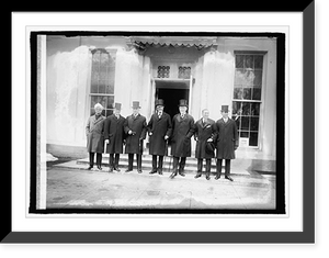 Historic Framed Print, British Delegation at White House, 2/4/22,  17-7/8" x 21-7/8"
