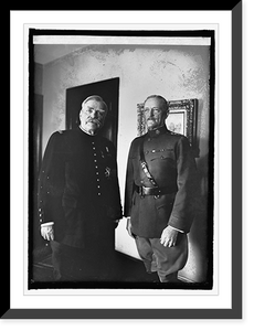 Historic Framed Print, Joffre & Pershing, 4/20/22,  17-7/8" x 21-7/8"