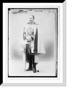 Historic Framed Print, Duke d'Alba, standing in uniform,  17-7/8" x 21-7/8"