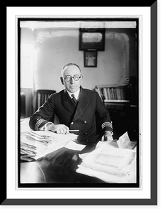 Historic Framed Print, Commander Stanford C. Hooper, 6/27/22,  17-7/8" x 21-7/8"