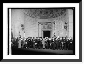 Historic Framed Print, Am. Legion at station [Union Station], 10/11/22 - 2,  17-7/8" x 21-7/8"