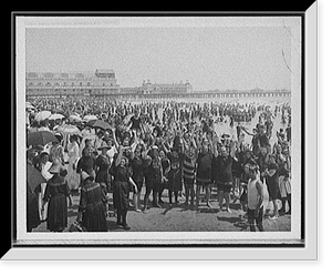 Historic Framed Print, Hands up on the beach at Atlantic City, N.J.,  17-7/8" x 21-7/8"