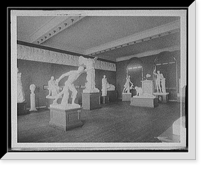 Historic Framed Print, Classical sculpture gallery, Worcester Art Museum,  17-7/8" x 21-7/8"