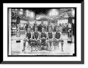 Historic Framed Print, Am. Legion basket [ball],  17-7/8" x 21-7/8"