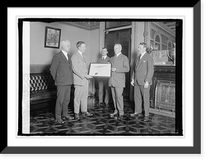 Historic Framed Print, Pershing receiving honorary membership - Shrine, 4/13/23,  17-7/8" x 21-7/8"