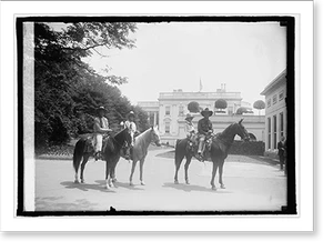 Vintage Building Photo - White House - Cowboys at, 1923