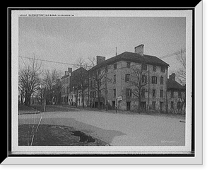 Historic Framed Print, Fairfax Street (old bldgs.,), Alexandria, Va.,  17-7/8" x 21-7/8"