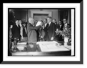 Historic Framed Print, David Lynn swearing in, 8/23/23,  17-7/8" x 21-7/8"