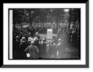 Historic Framed Print, Dedication of Benj. Piatt Runkle monument, 9/29/23 - 2,  17-7/8" x 21-7/8"