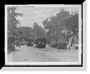 Historic Framed Print, Entrance to subway, Public Gardens [i.e. Garden], Boston, Mass.,  17-7/8" x 21-7/8"