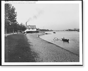 Historic Landscape - Cambridge, Massachusetts - Charles River and Boat