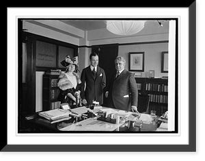 Historic Framed Print, Chas. Ray & wife with Davis, 11/24/23,  17-7/8" x 21-7/8"