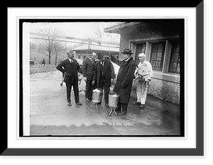 Historic Framed Print, Wallace & Johnson milking contest,  17-7/8" x 21-7/8"