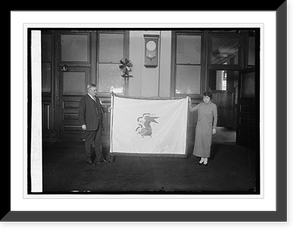 Harry S. New & Illinois flag, 2/26/24 - 2, Vintage Print