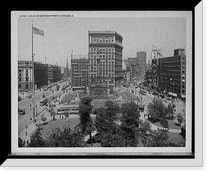 Historic Framed Print, Euclid and Superior streets [i.e. avenues], Cleveland, O[hio],  17-7/8" x 21-7/8"